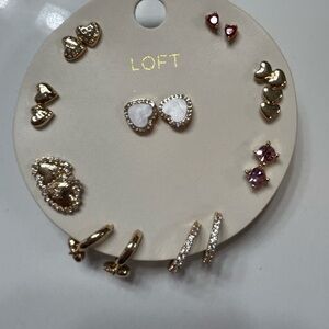 Loft Gold and White Earring Collection